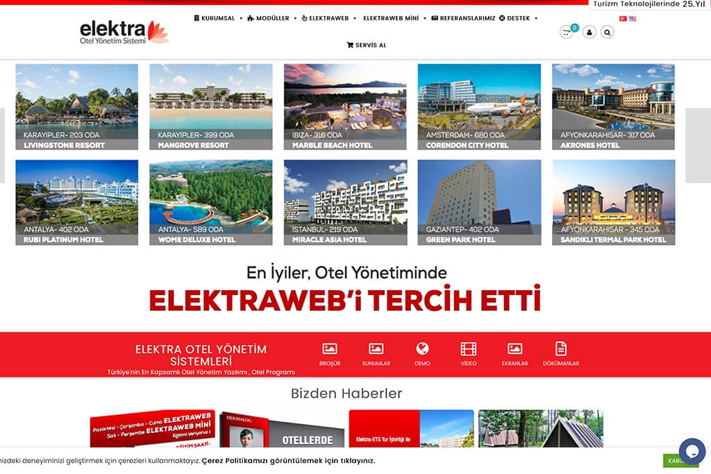 ElektraWeb ekran görüntüsü